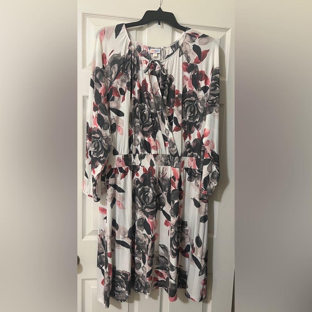 Lularoe Jody Long Sleeve Peasant Dress Floral